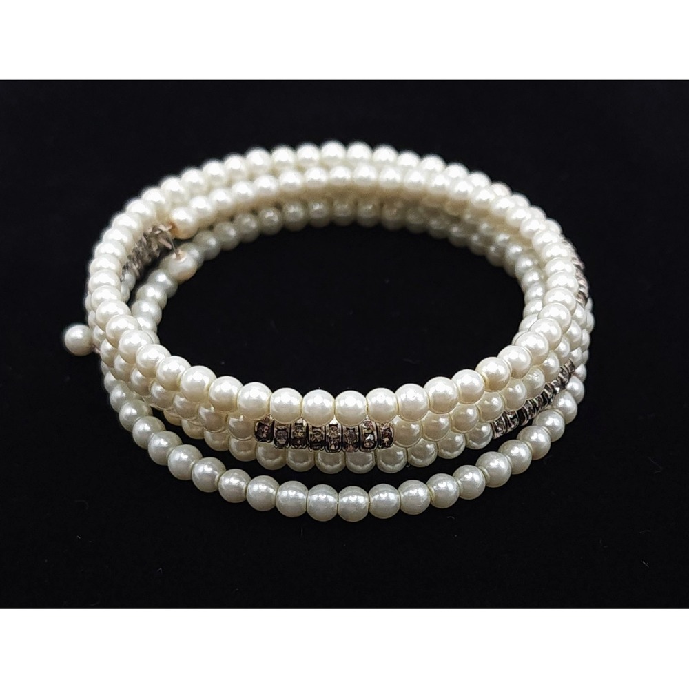 Faux‎ Pearl Wrap Bracelet Rhinestone